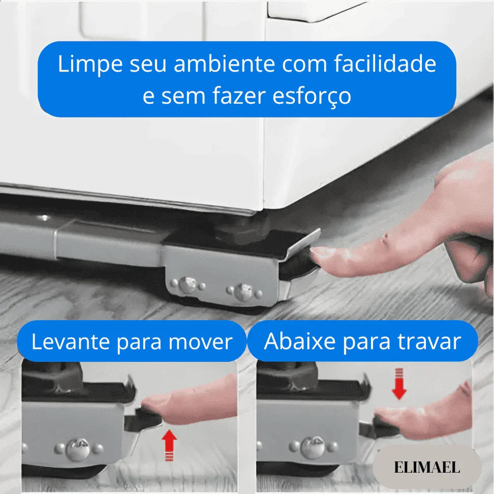 FlexBase - Suporte com Rodinhas Para Móveis e Eletrodomésticos
