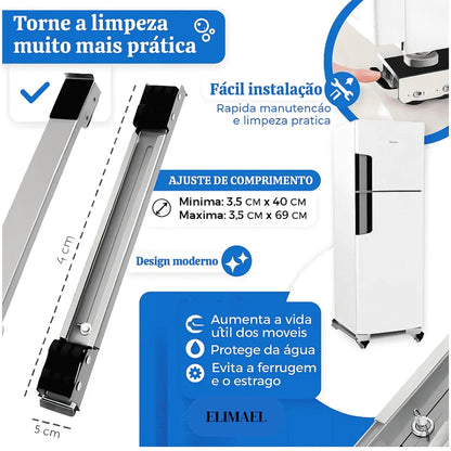 FlexBase - Suporte com Rodinhas Para Móveis e Eletrodomésticos