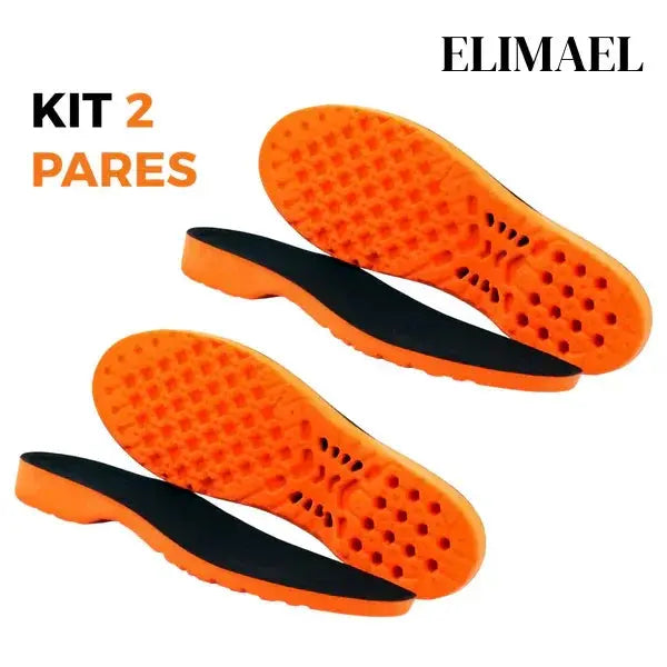 KIT 2 Pares de Palmilha Ortopédica de Gel Elimael