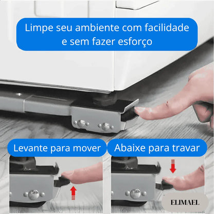 FlexBase - Suporte com Rodinhas Para Móveis e Eletrodomésticos